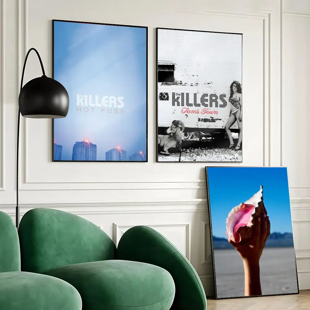 Rock Band The K-Killers Poster Waterproof Wall Art Sticker for Home Bar Decoration, Self-Adhesive Room Wall Decor Mural