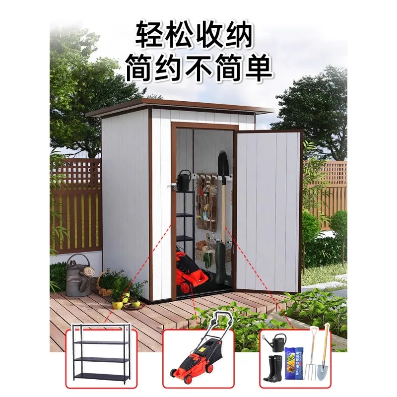 Outdoor storage room, outdoor utility storage assembly simple small warehouse, garden, courtyard