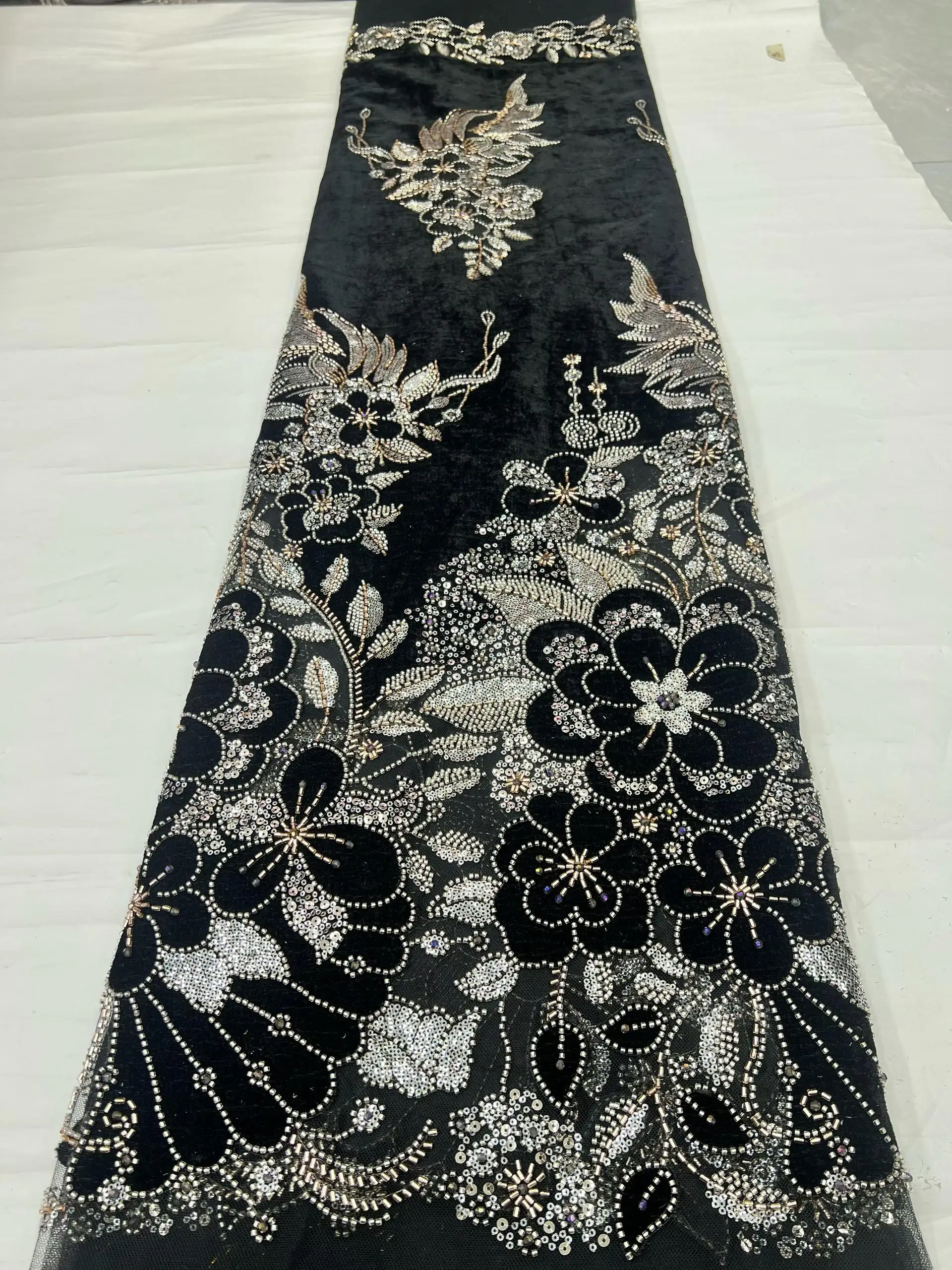 ผ้าลูกไม้ทูลล์ฝรั่งเศสปักลายหร - Sewing Velvet Fabric บทวิจารณ์และราคา