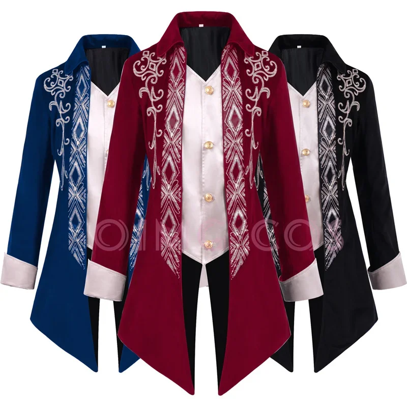 

Halloween steam tailcoat medieval jacke Gothic Victorian frock Coat era Clothing
