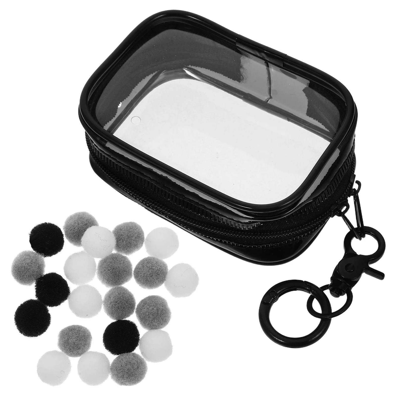 

Clear PVC Display Case High Transparency Storage Bag Collectibles Keychains Hanging Portable Figure Organizer