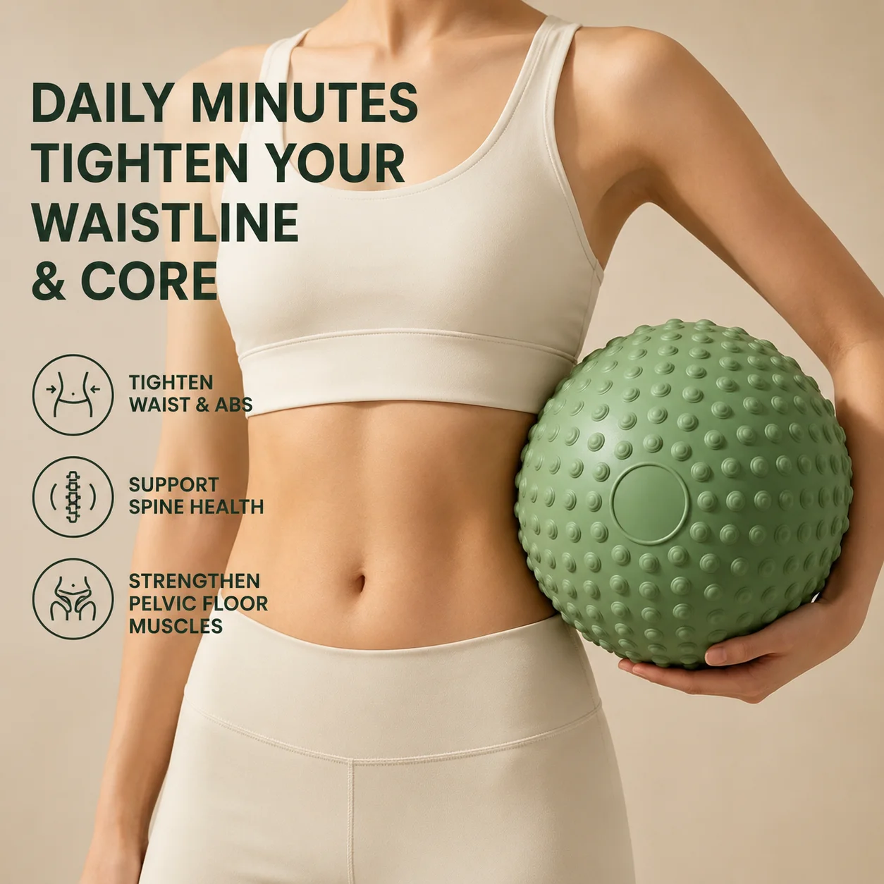 Pilates Yoga Ball Workout - 25cm 텍스처드 운동볼, 코어 트레이닝, 밸런스