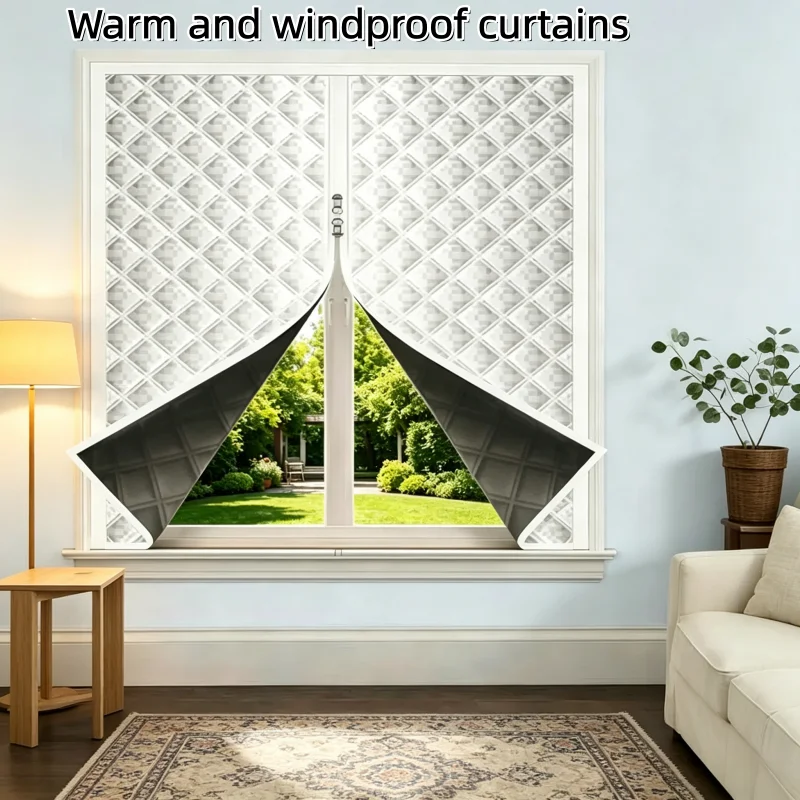 Block cold air in winter, thick windproof and warm zipper curtains