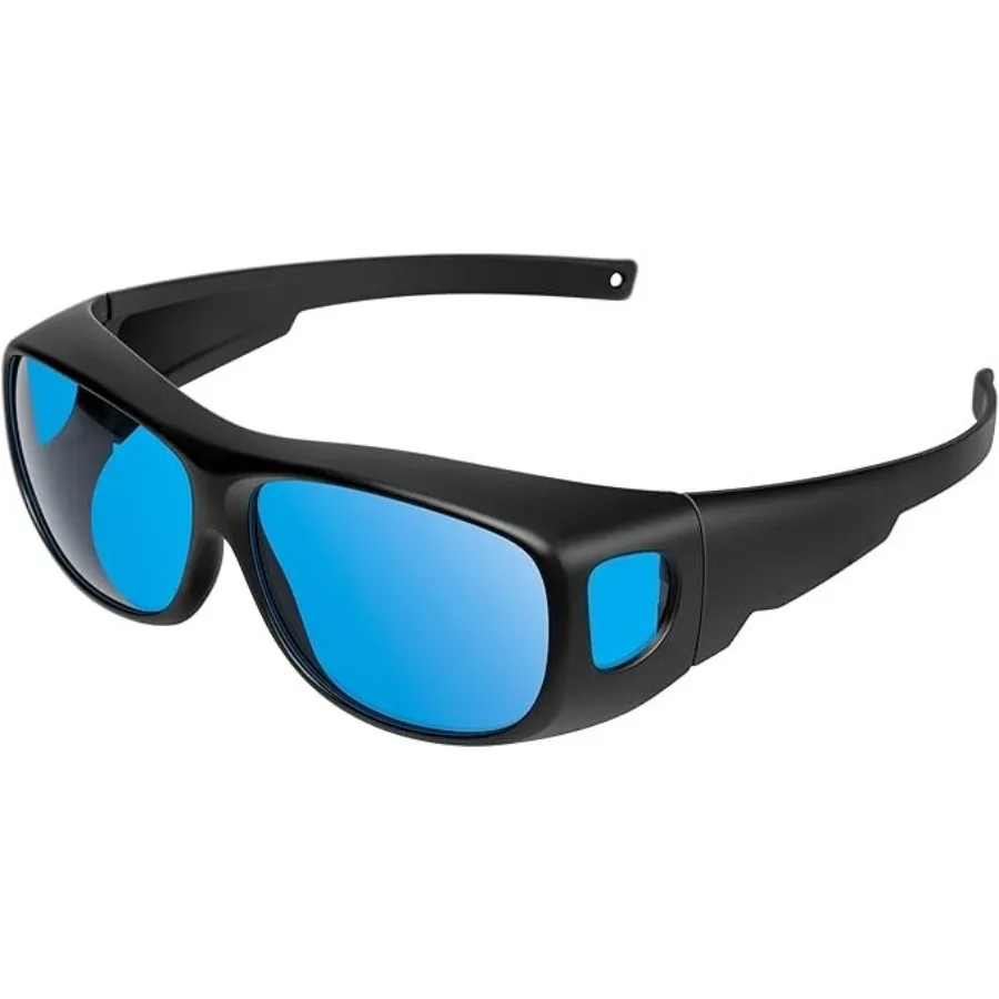 

Indoor Hydroponics Anti UVA and UVB Grow Room Glasses Goggles with Glasses Case, Blue