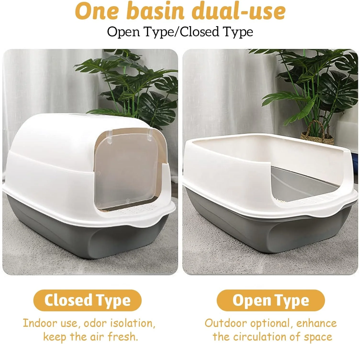 OF Wholesale Fully Enclosed Detachable Cat Toilet Large Cat Litter Box With Shovel