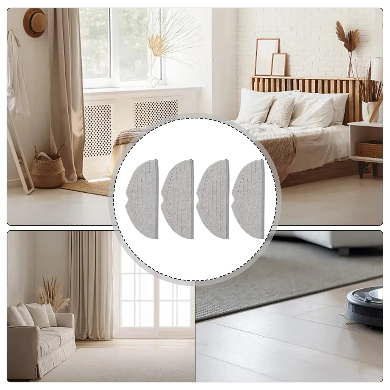 4 قطعة مجموعة قماش ممسحة من الألياف الدقيقة لـ Mova S10/S10 Plus جهاز آلي لتنظيف الأتربة ملحقات أجهزة التنظيف المنزلية #5