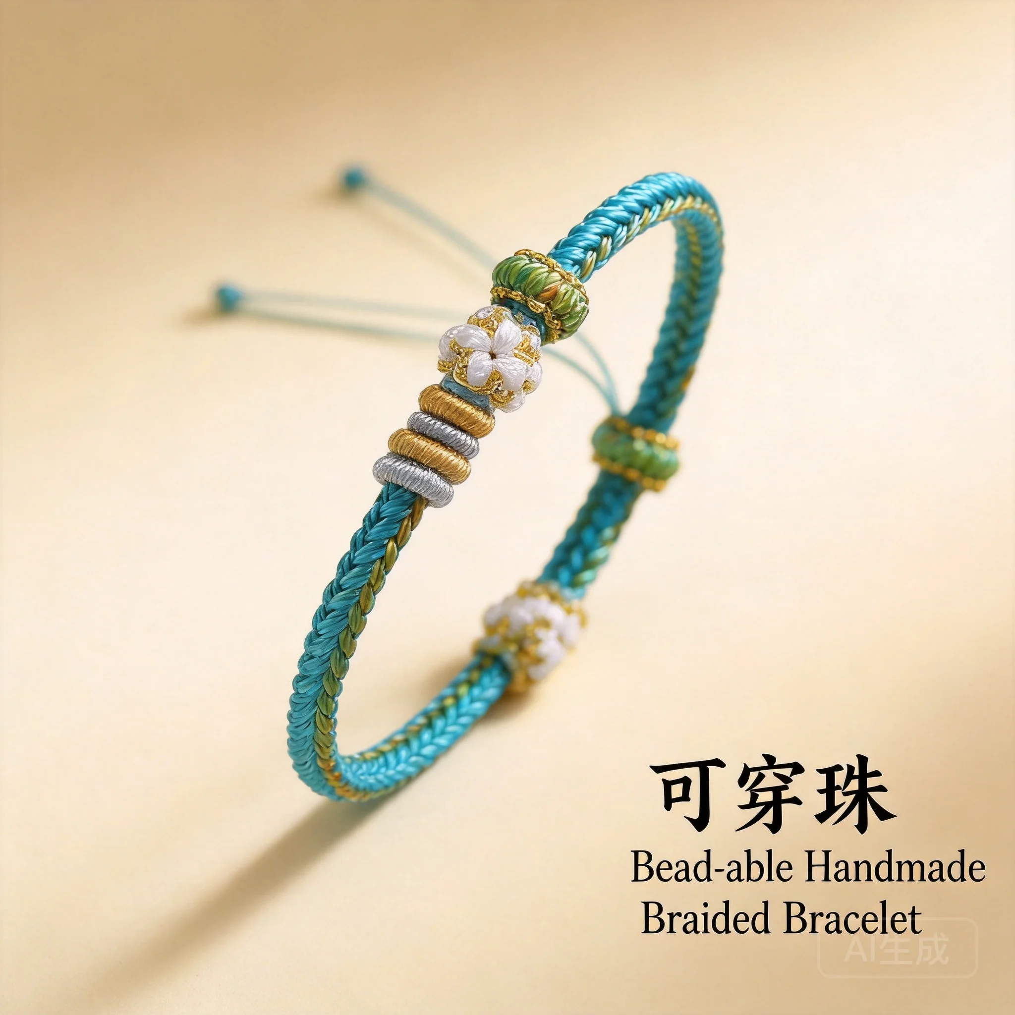 

Chinese Style Handmade Eight Strand Peach Blossom Knot Bracelet 14 To 18 Cm Semi Finished Diy Adjustable String For Beads Charms