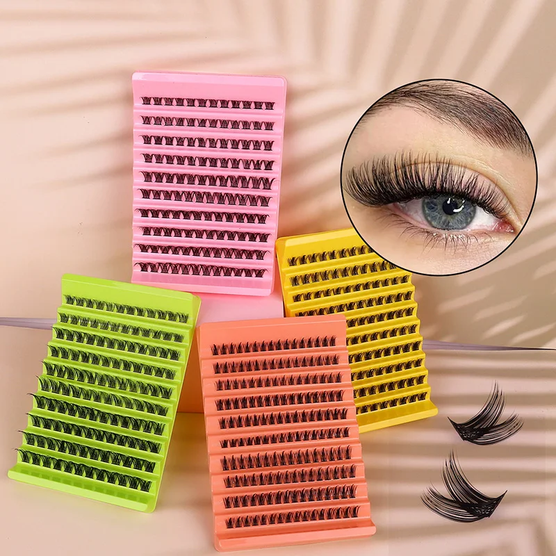 Mink Cluster eyelashes 1 Box/120/160 Bundles Natural Eyelash extension 3D Russia Individual Mixed Lashes Bundles Makeup tools