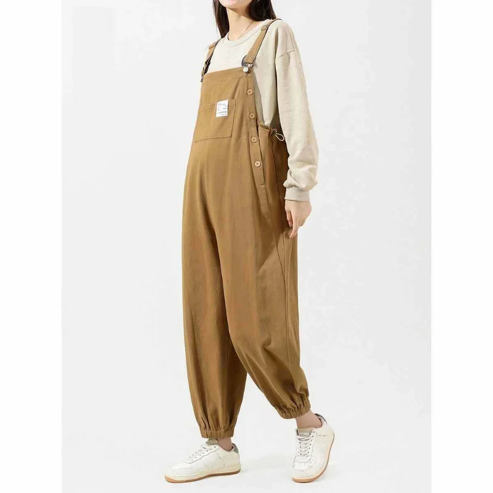 2023 Spring Autumn Pregnant Women Overalls Jumpsuits Pregnancy Rompers Clothings Loose Maternity Strap Pant Trousers Clothes