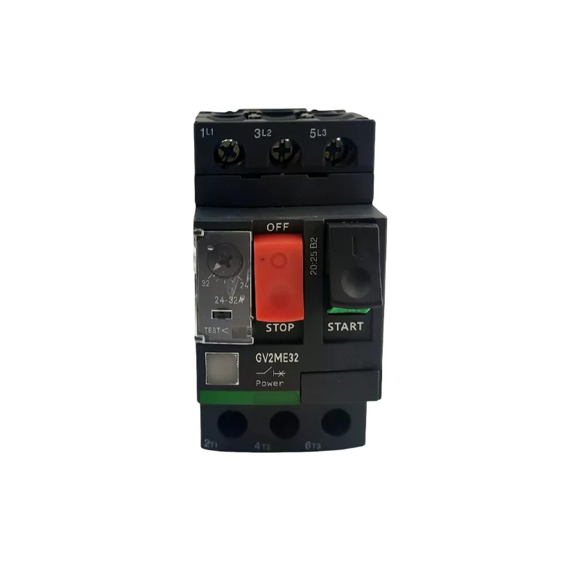 GV2ME32 Motor circuit breaker, TeSys Deca, 3P, 24 to 32A, thermal magnetic, screw clamp terminals, button control