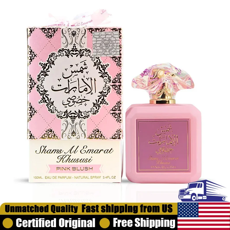 

Ard Al Zaafaran Shams Al Emarat Pink Blush EDP Spray 3.4 Ounce Lasting Floral Fruity Gourmand Unisex Cologne Sweet Playful Scent