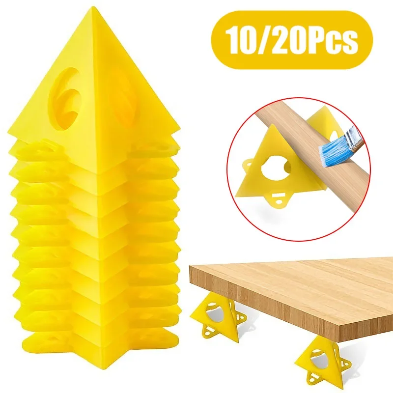 10/20Pcs Plastics Pyramid Stands Kit Mini Triangle Stands Paint Tool Triangle Paint Pads Feet Woodworking Carpenter Paint Pads