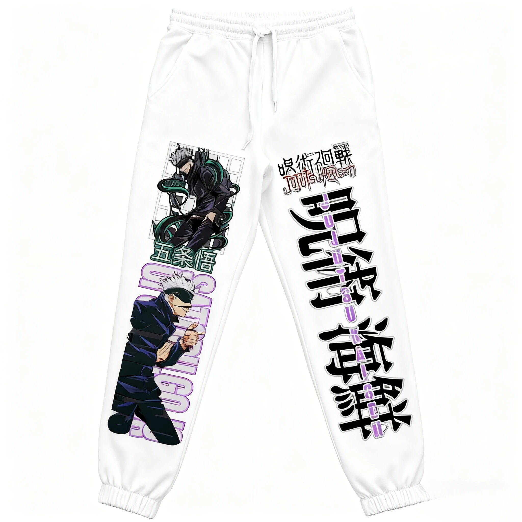 Jujutsu Kaisen أنيمي Sweatpants الرجال النساء الكرتون طباعة السراويل فضفاضة ملابس الشارع الشهير الهيب هوب ربيع الخريف السراويل الرياضية #1