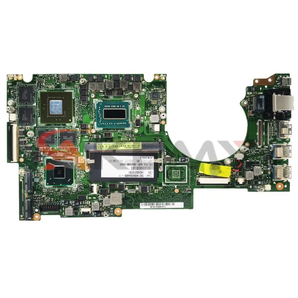 Imagem -02 - Akemy Ux51vz Placa-mãe para Asus U500v Ux51vzh Ux51vza Ux51vz Laptop Mainboard Ux51vza 90r-nwomb1l00y 4g I73620qm V2g