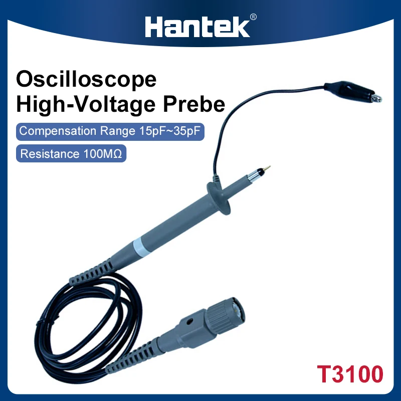 hantek sonda de osciloscopio de alta tensao sonda 100mhz x 100 cabo passivo 1100 t3100 x1 x100 01