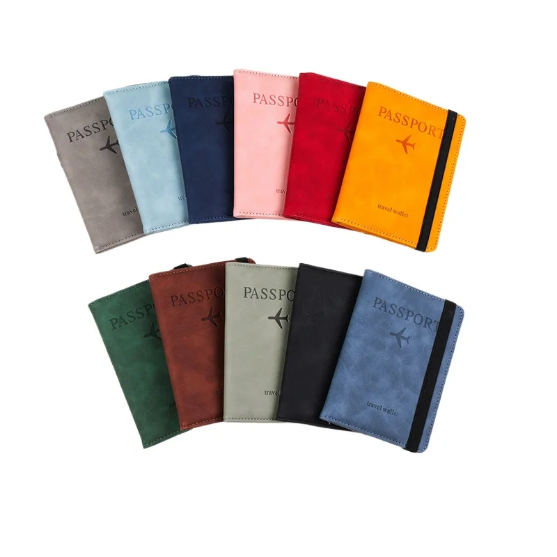 

New Straps Passport Protective Cover Multifunctional Vintage Pu Leather Travel Card Passport Book Leather ID Holder Bag