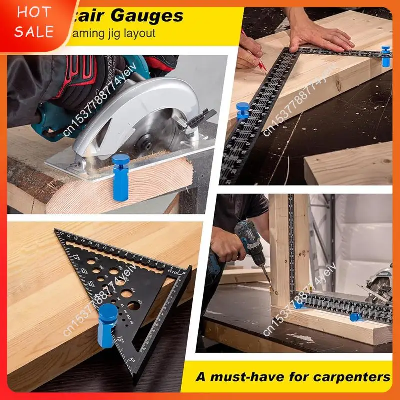 مقاييس الدرج الطويلة لتأطير مربع مع حامل ، أداة مقابض الدرج لأداة تخطيط سلسلة الدرج منشار دائري A62X #3