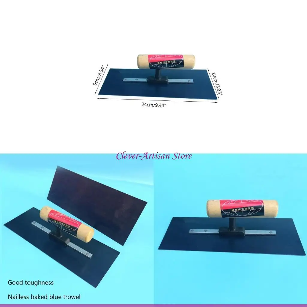 E06B Carbon Wooden Handle Top Coat Float Trowel Concrete Spatula Tools