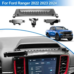 Car Phone Holder Stand  For Ford Ranger T9 2022 2023 2024 Dashboard Smartphone Fixed Support Bracket Base Accessories