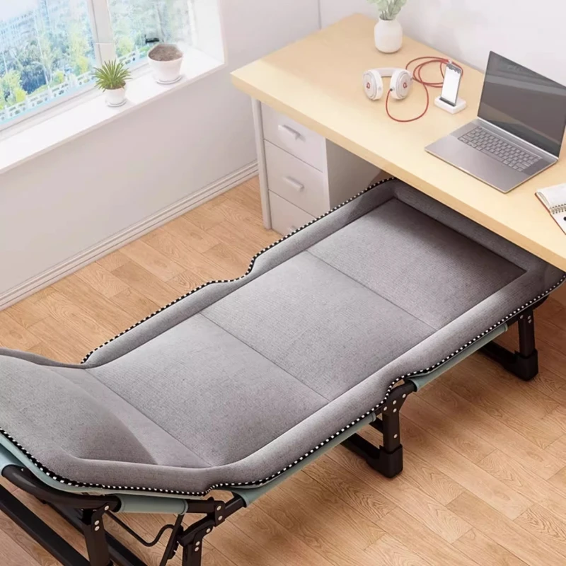 Compact Folding Leisure Bed Office Nap Bed Portable Camping Cot for Adults Lightweight Office