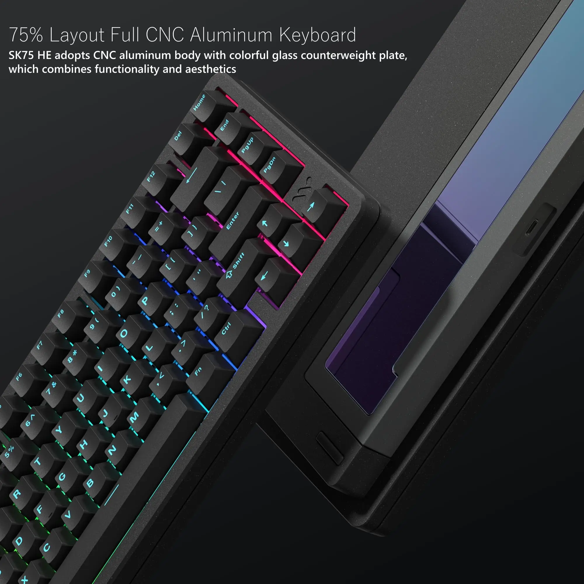 Womier SK75 TMR/HE ホール効果キーボード 75% ワイヤレスメカニカル