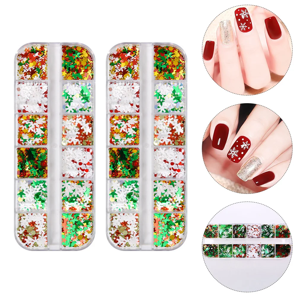 

Рождественские наклейки для ногтей со снежинками, наклейки с блестками «сделай сам», художественные подвески, праздничные украшения для маникюра, уникальные наклейки для ногтей