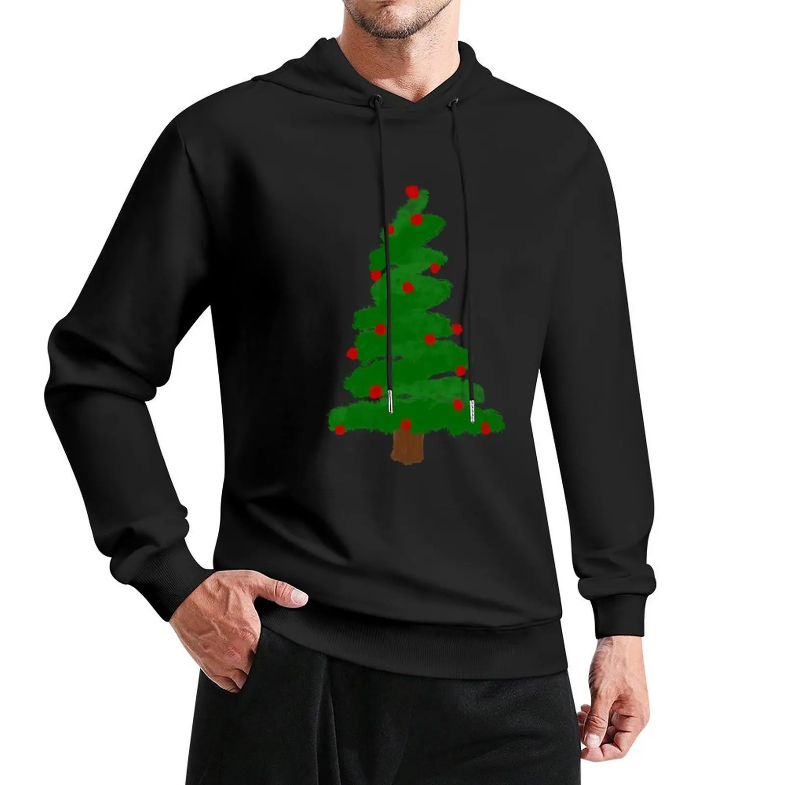 

Watercolor Christmas Tree Pullover Hoodie men's sweat-shirt set streetwear men men's sweat-shirt men's clothing pullover hoodies