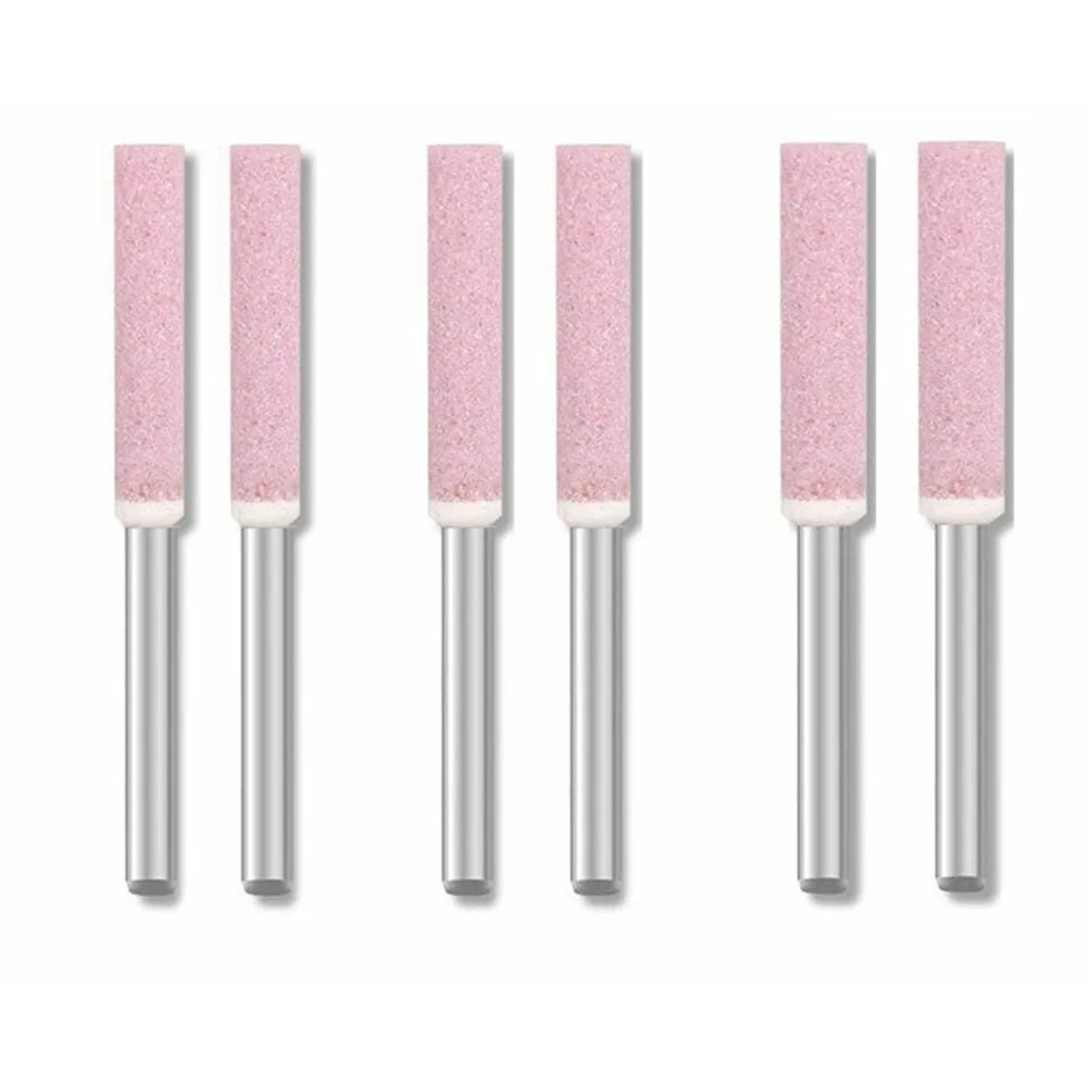 

6Pcs Cylindrical Grinding Stone Files Chainsaw Sharpener Chrome Steel 44 8/5 5mm Compatible with Electric and Lithium Grinders