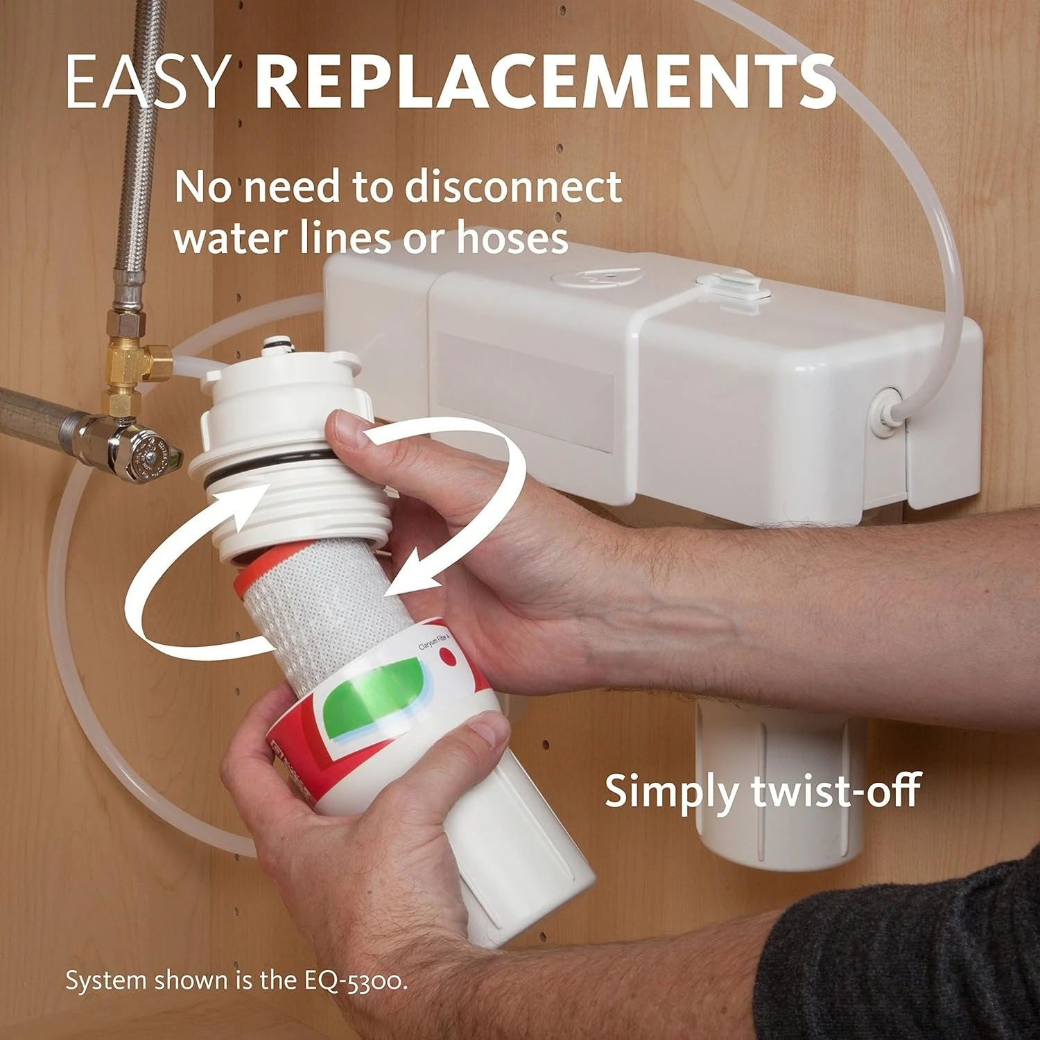 

Replacement Filter Cartridges for 2-Stage Under Sink Water Filtration System - Filters 99% Of Chlorine 2 Count, Red and Yellow