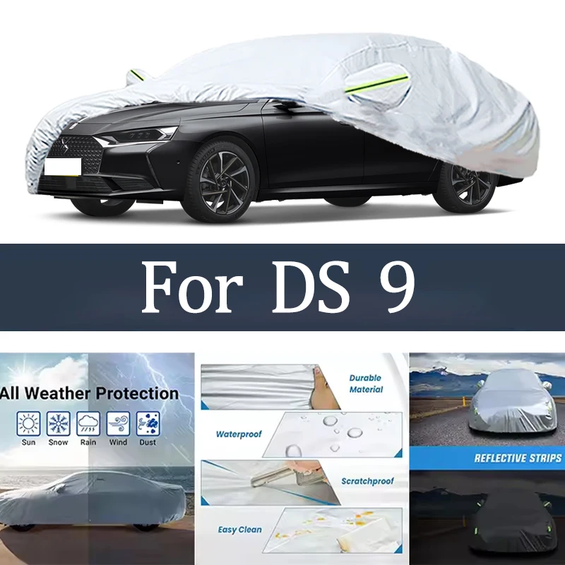 

For DS 9 Car Cover Outdoor Protection Covers Snow Sunshade Waterproof Dustproof Exterior UV Car Accessories Auto