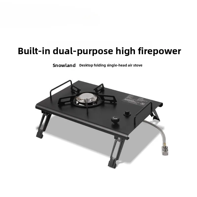 

Портативная складная газовая плита для кемпинга на открытом воздухе, кассетная плита для кемпинга, маленькая настольная плита-бутан с трахеей 35 см