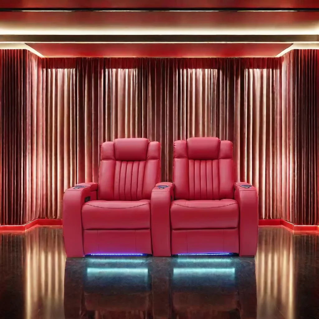 2 seater Electric Cinema Sofa Home Theater Seating Furniture Recliner sofa chair for project and villa