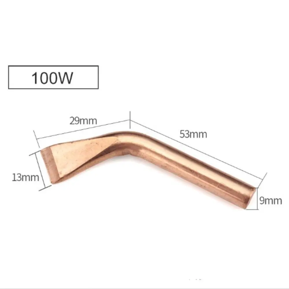 Novo 100w150w200w300w500w ponta de ferro de solda elétrica alta potência 9 estilos grande área de soldagem cobre puro ponta de calor externo