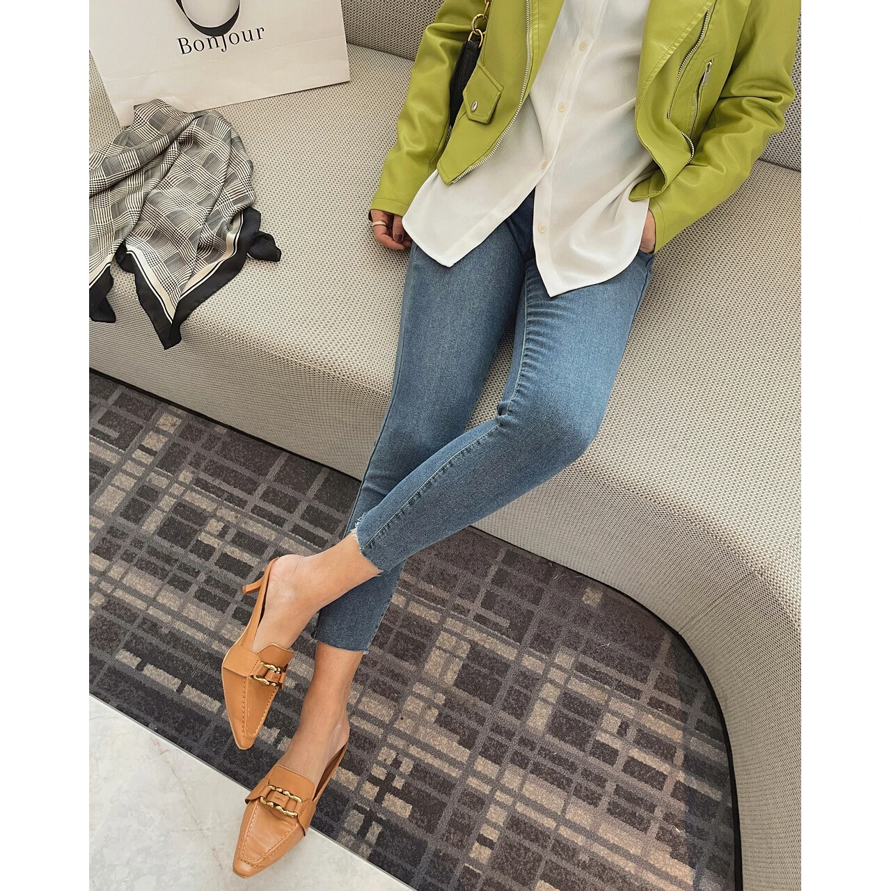 Women Denim Jeans Y2k Pants Streetwear Korean High Waist Vintage 2023 New Gradient Ninth Summer Straight Unique Skinny Fashion