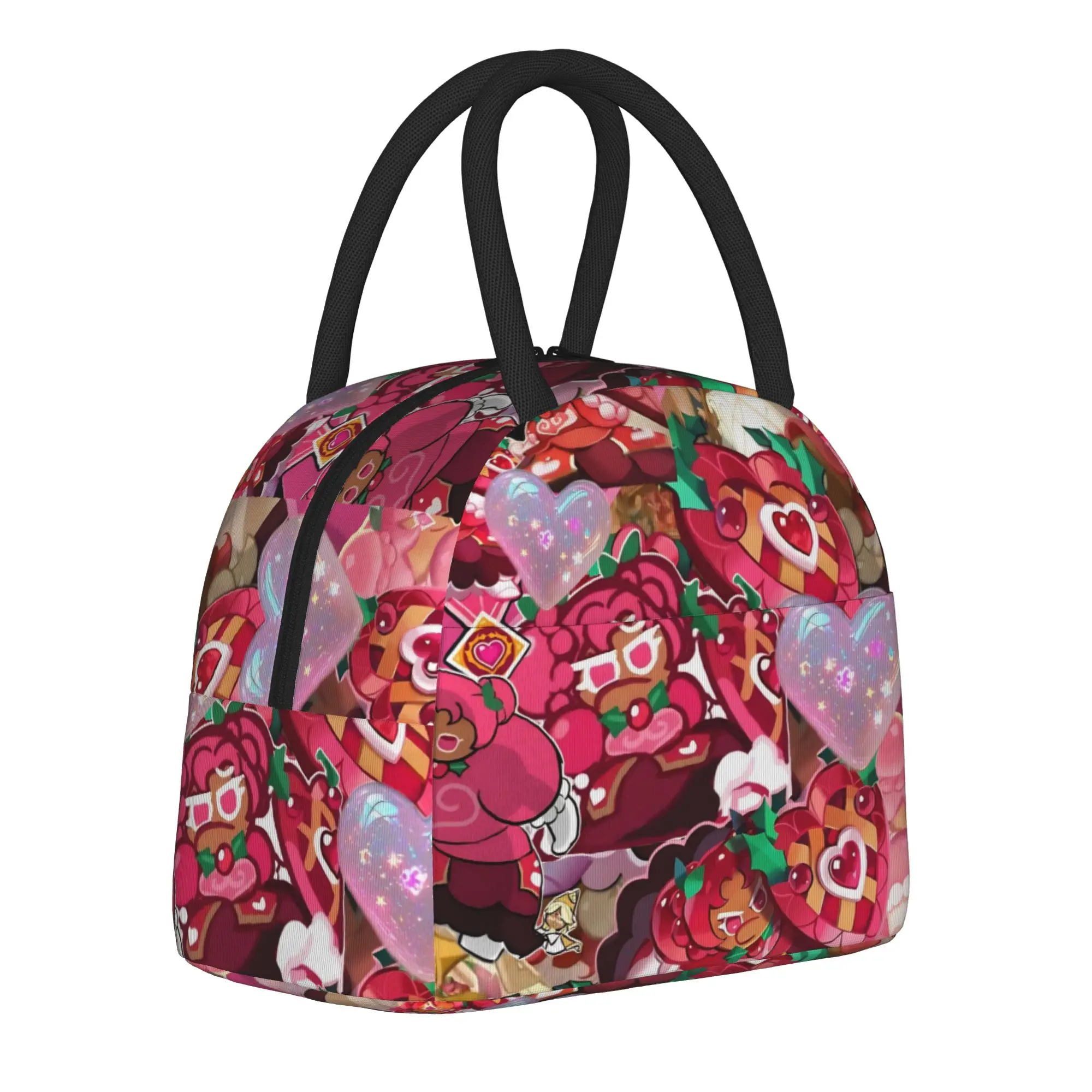 Hollyberry Cookie  Insulated Lunch Bags Cooler Bag Reusable Cookie Run Kingdoms Portable Tote Lunch Box Food Storage Bags
