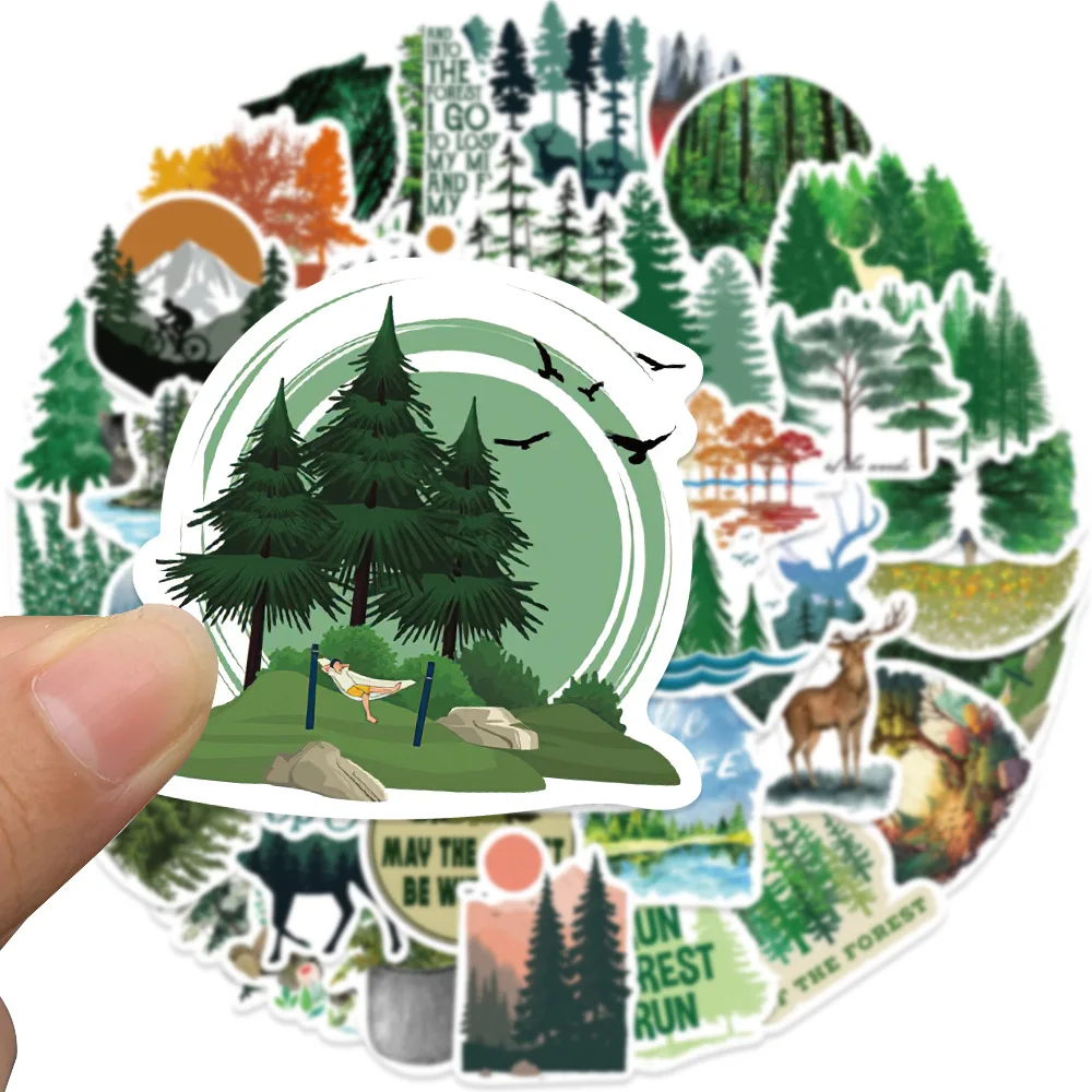 10/30/50Pcs Forest Animal Waterproof Graffiti Sticker Aesthetic Decorative Luggage Laptop Cup Phone Diary Scrapbook Kid Stickers