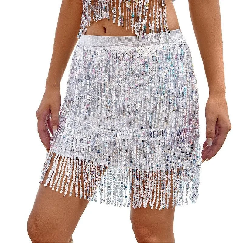 

Юбка для танца живота iny с кисточками, юбка длиной до пола для женщин, костюм на Хэллоуин, сверкающие бусины, праздничная одежда