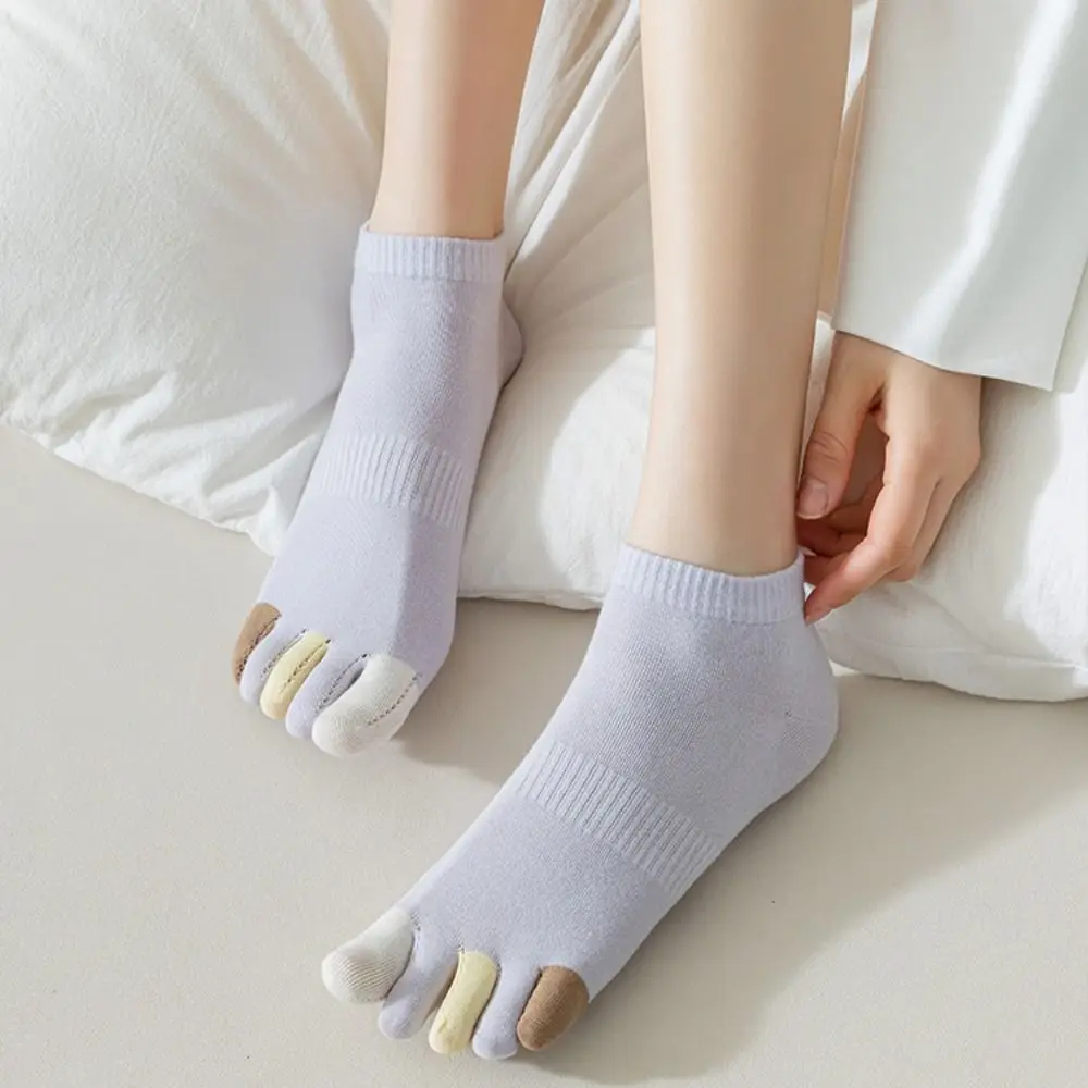 Japanese Breathable Summer Invisible Sweet Cotton Split-toed Socks Hosiery Boat Socks Female Socks Five Finger Socks