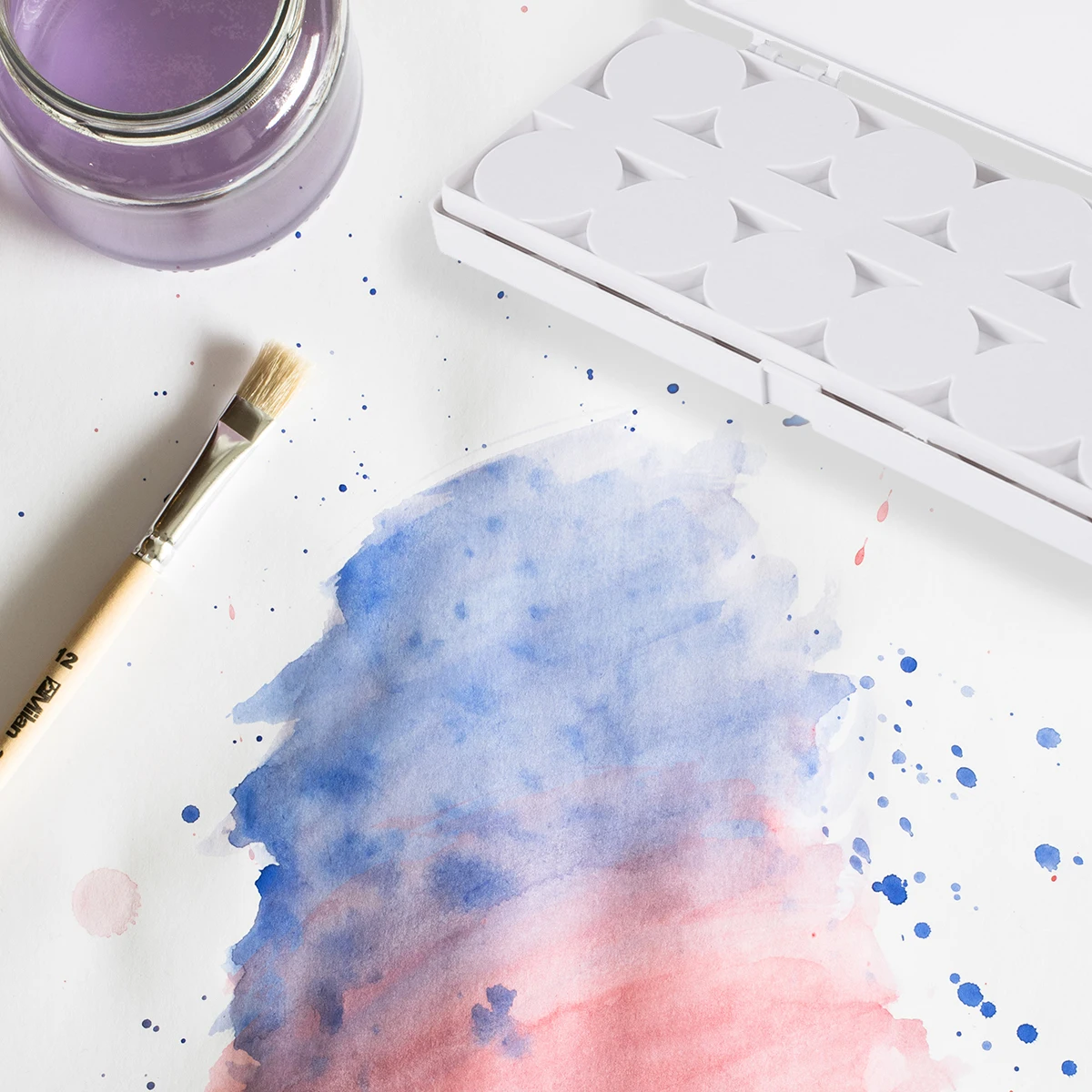 1Pcs 24 Grids Plastic Color Mixing Plate Watercolor Gouache Drawing for Nails Ladies Girls White Color Mixing Plate