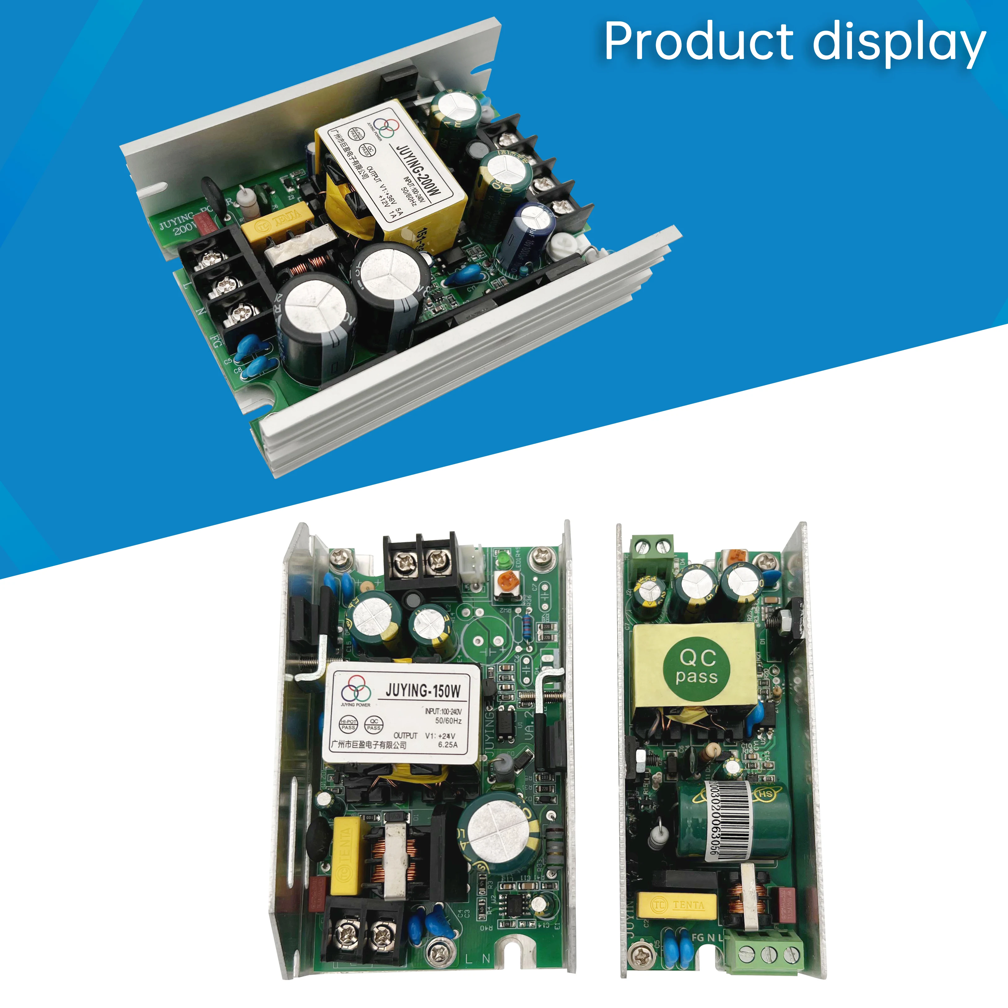 Stage LED Par Luz Alimentação Board Controle de Alimentação, AC DC Power Board, JY-150-36 + 12, 150W, 36V, 3.5A, 12V, 2A, RGB, 36x3W, 54x3W