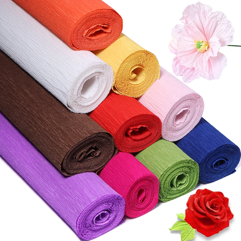 Flower Wrap Kraft - 1 rouleau de papier crépon coloré