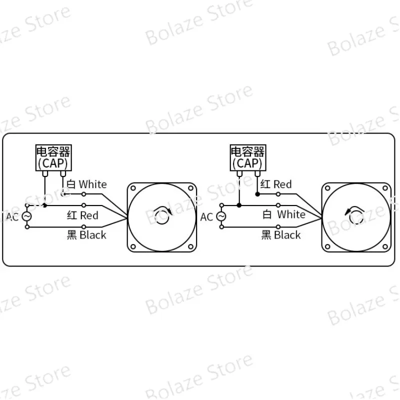 6IK200GU-CF 200W single-phase 220V AC gear reducer, forward and reverse, fixed speed, 3K-200K