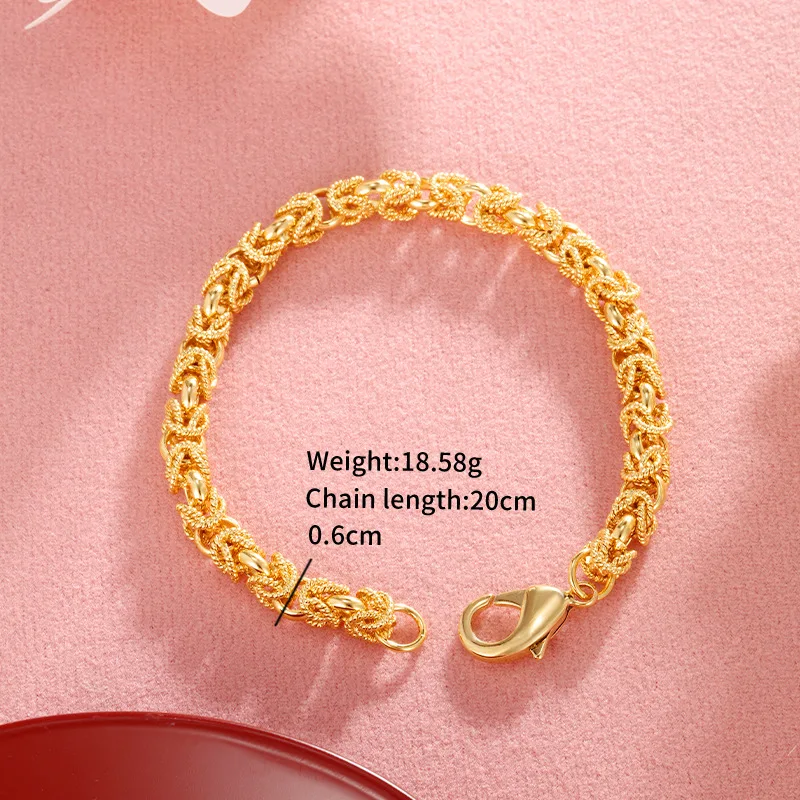 

Luxury 24K 9999 Pure Gold real gold Cloth dragon lady bracelet