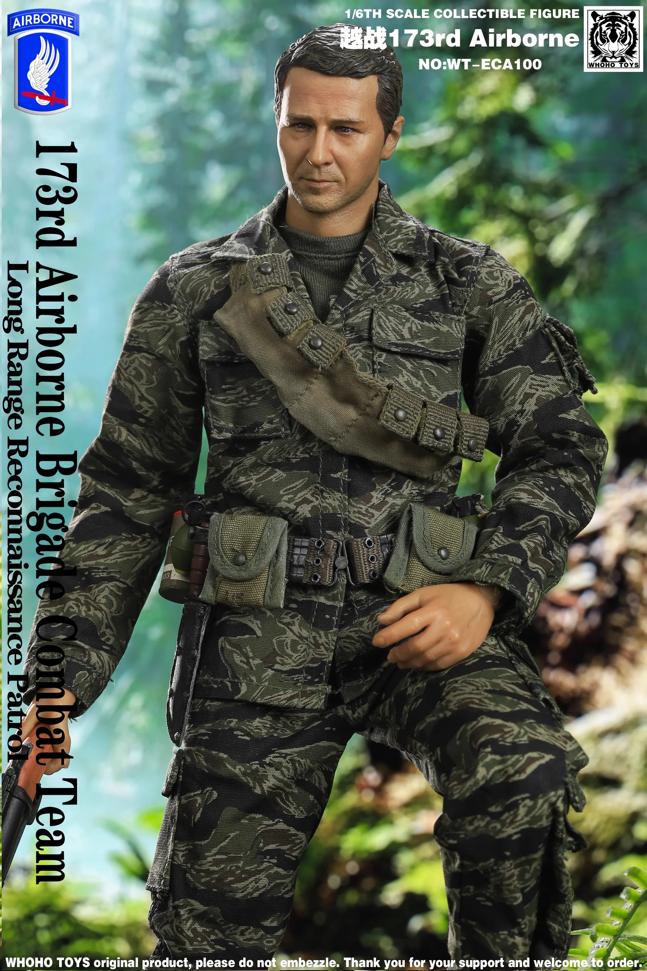 WT-ECA100 1/6 جندي الجيش الأمريكي 173rd المحمولة جوا عن بعد الاستطلاع دورية القتال لواء 12 "عمل نموذج لجسم لعبة في الأوراق المالية