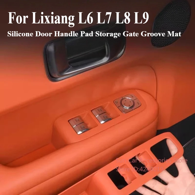 

For Ideal Lixiang L6 L7 L8 L9 Silicone Door Handle Pad Storage Gate Groove Mat Car Interior Modification Accessories