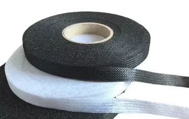 100m Black White Non-woven Interlinings Iron On Single-sided Adhesive Tape Fabric Garment Decor Ribbon Cloth