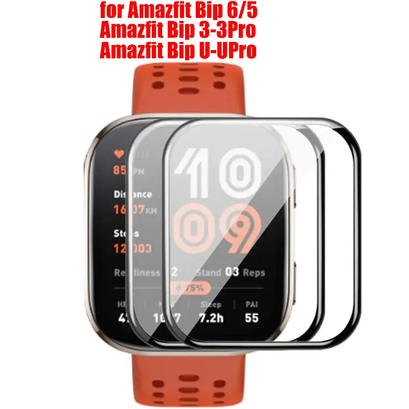 HD Watch Cover Film for Huami Amazfit Bip 6 Bip5 Bip3 3Pro/BipU/UPro Full Coverage Protective Film
