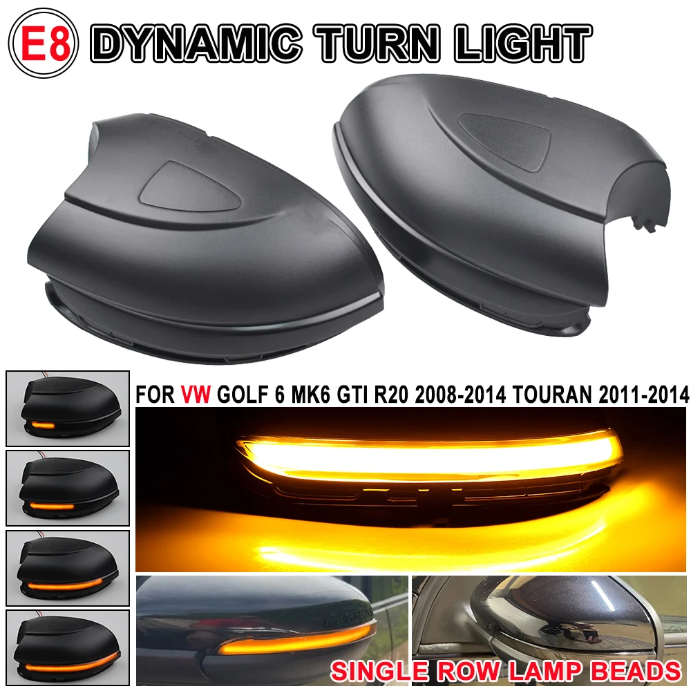 2 stücke Für Volkswagen VW Golf 6 MK6 GTI R32 08-14 2 Stücke Auto Dynamische LED Blinker Licht Rückspiegel Blinker Anzeige