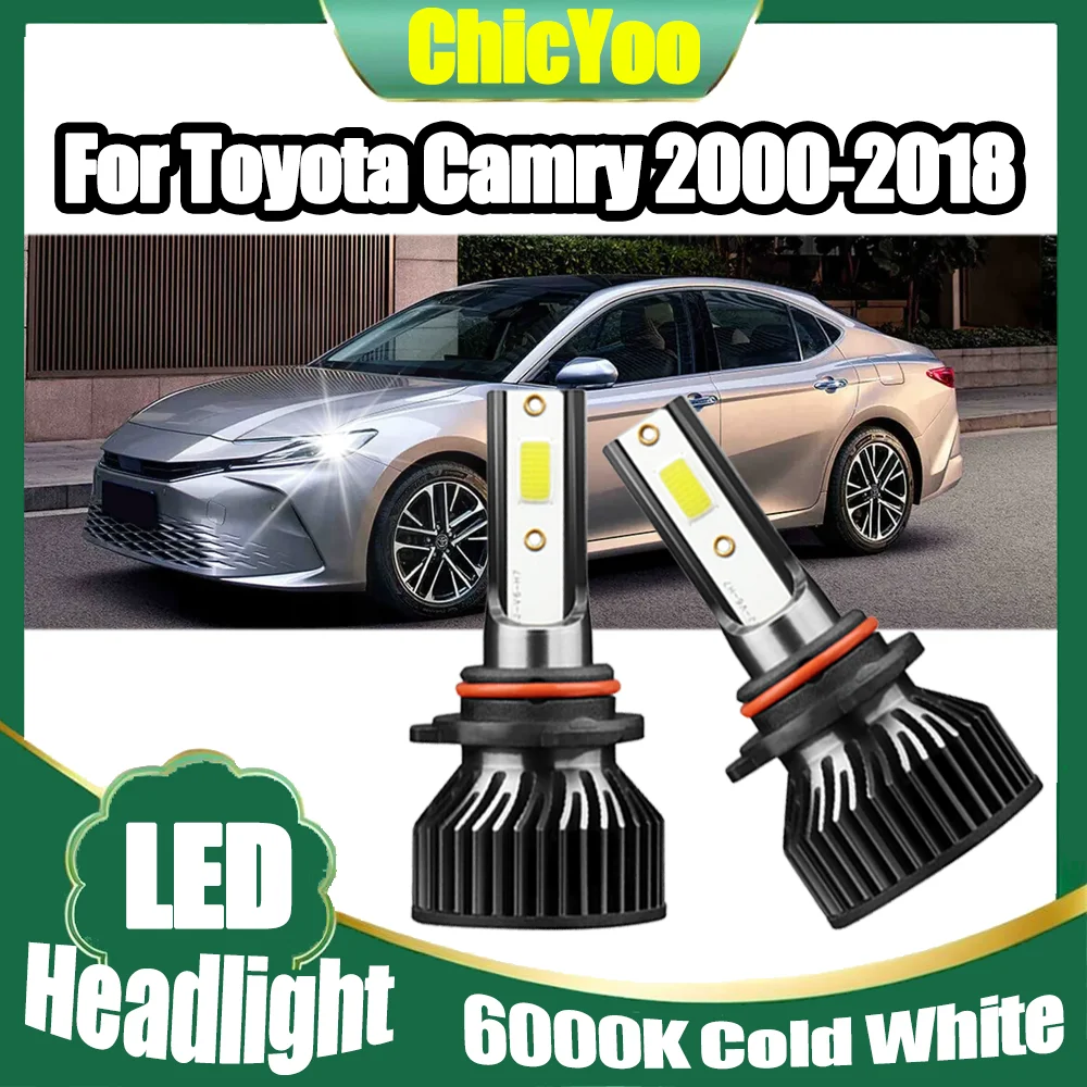 

2PCS High Power 9005 High Beam LED Headlights Super Bright Car Lights Plug And Play 6000K 20000LM 12V For Toyota Camry 2000-2018