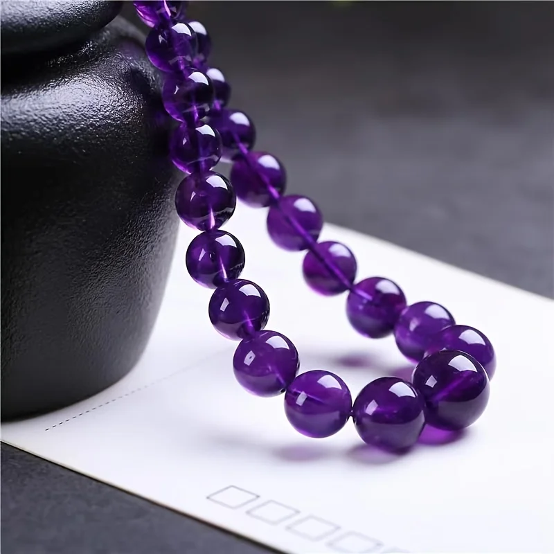 

Amethyst Necklace Tower Chain Purple Permanent Matching Single Circle Bracelet High Aesthetic Mom Gift